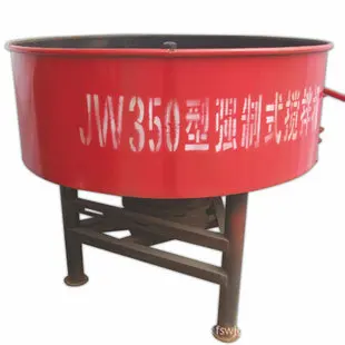 Plastic Raw Material Mixer Auto Feeder Electric Castable Refractory 350L Concrete Pan Mixer