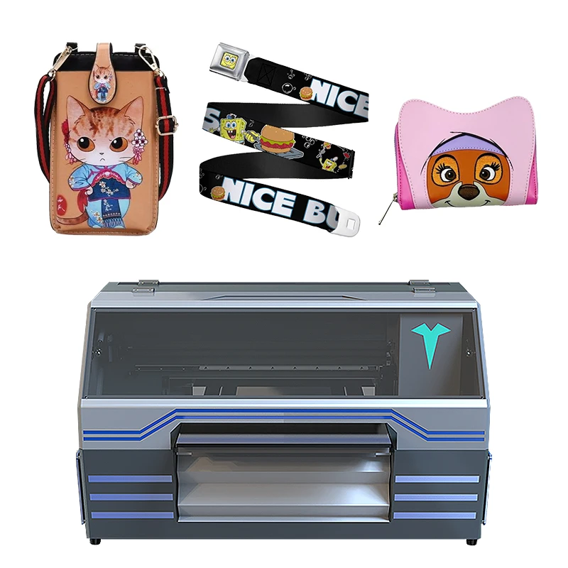 5060 Small uv dtg printer Dual nozzle xp600 Garment T-shirt shirt textile printing machine Flat lanyard printing machine