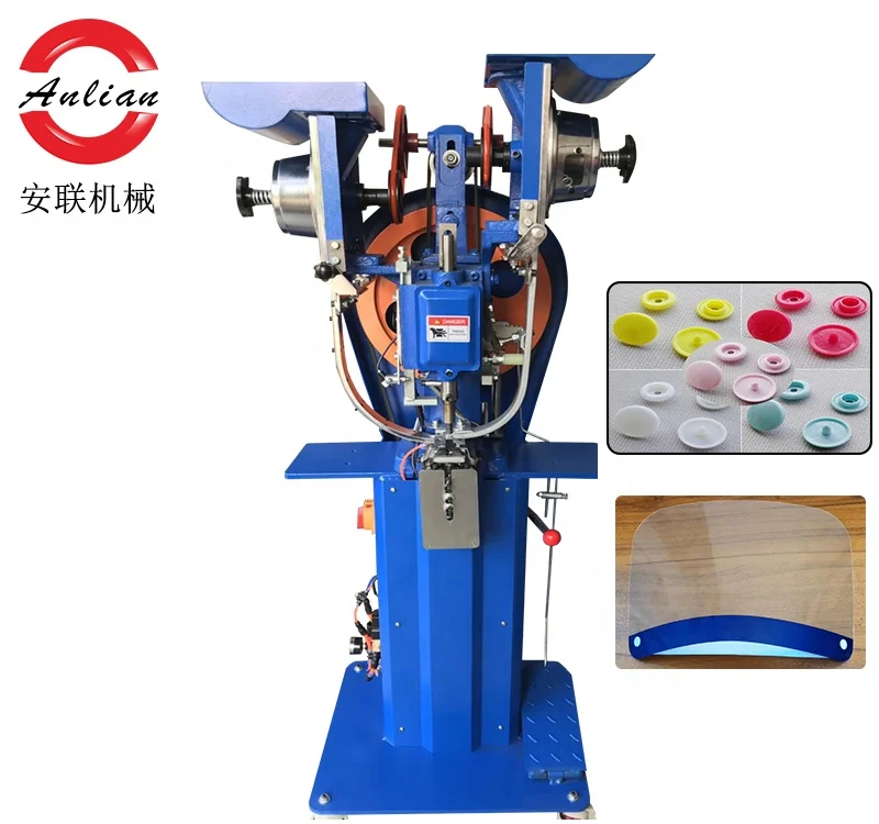 High Quality  Automatic Jeans Jacket Button Hole Snap Button Punching Pressing  Machine