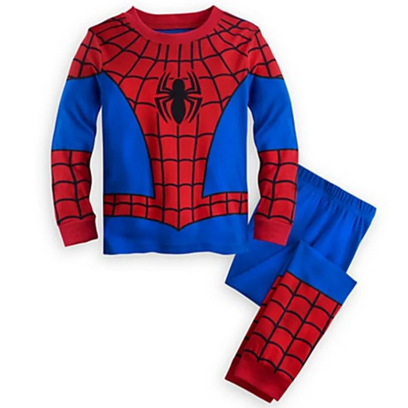 
Moco 2021 Hot Sale 100% cotton soft and warm Spider man cartoon pajamas night wearing for kids 