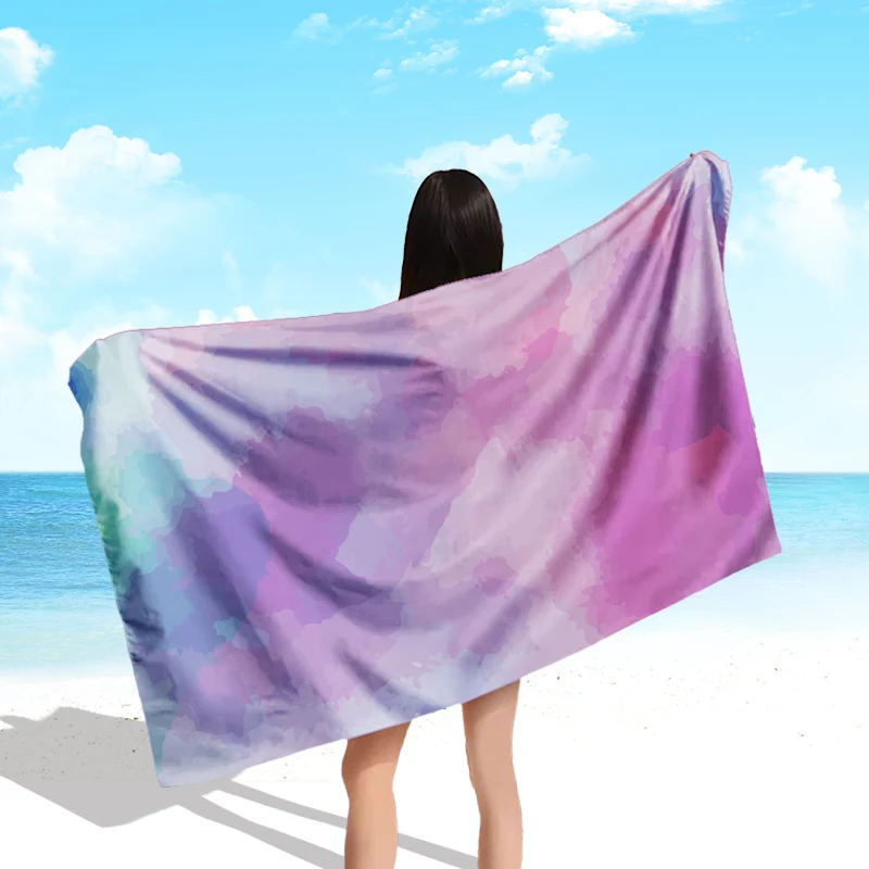 Wholesale Quick Dry Sand Free  microfiber Suede yoga towel beach towels with logo custom print