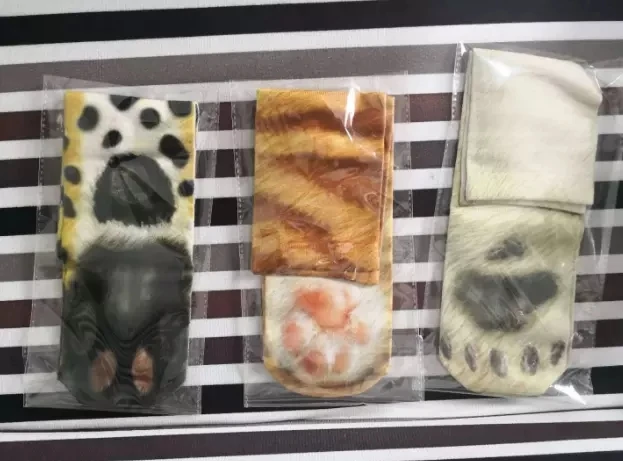 HEHE Fashion Lovely 3D 360 Digital Printing Sublimation Cute Cartoon Animal Cat Dog Tiger Feet Unisex Adult Animal Socks