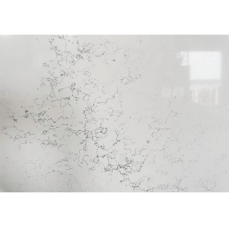 Marble Style Quartz Artificial Stone White Calacatta Quartz Slab  Artificial Quartz Stone Slab Big Size Floor Tile