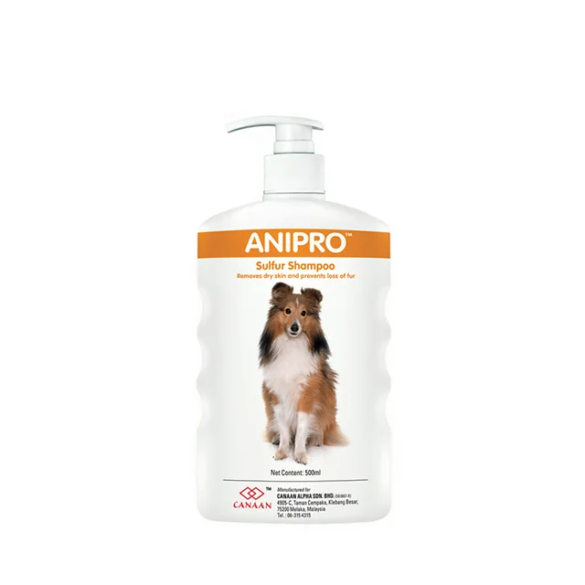 Fast shipping 100% safe shampoo brands Anipro Sulphur Shampoo for healthy fur and best treatment to your pet free poop bags
