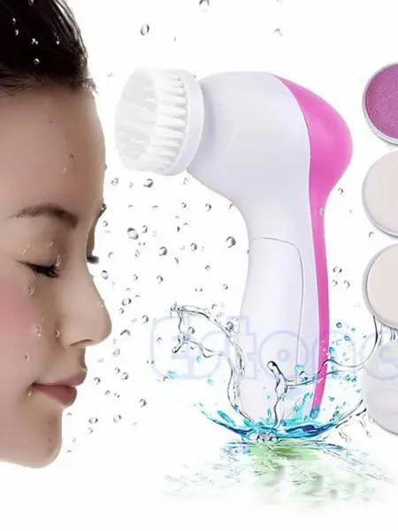 5 in 1 Handheld Facial Beauty Care Anti-Aging Reducing Wrinkle Electric Facial Cleansing Brush Face Massager