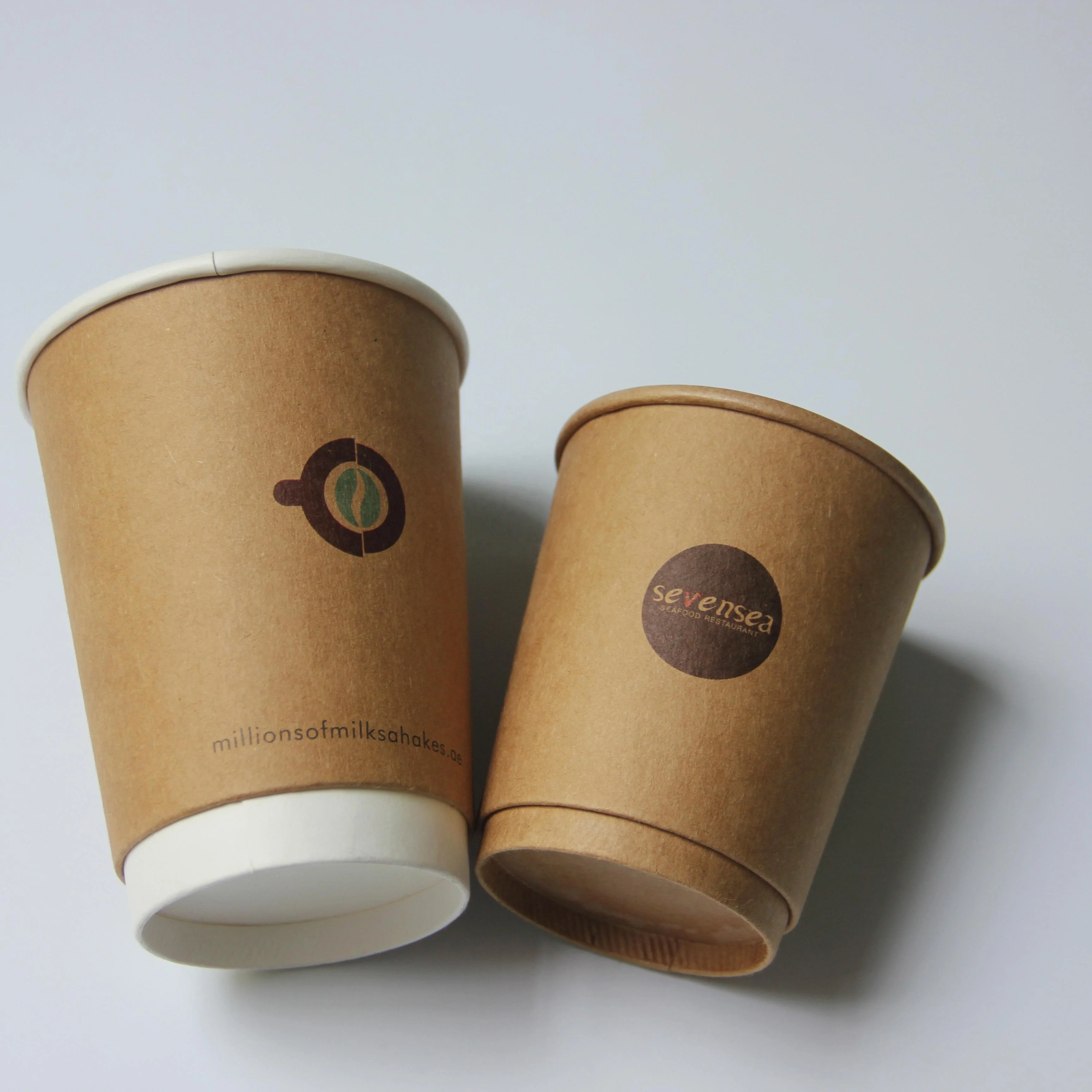  China hot 4oz 8oz 12oz paper cup custom double wall coffee sleeve with logo disposable