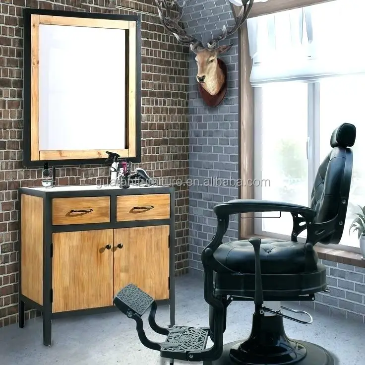 Antique barber station industrial vintage barber station