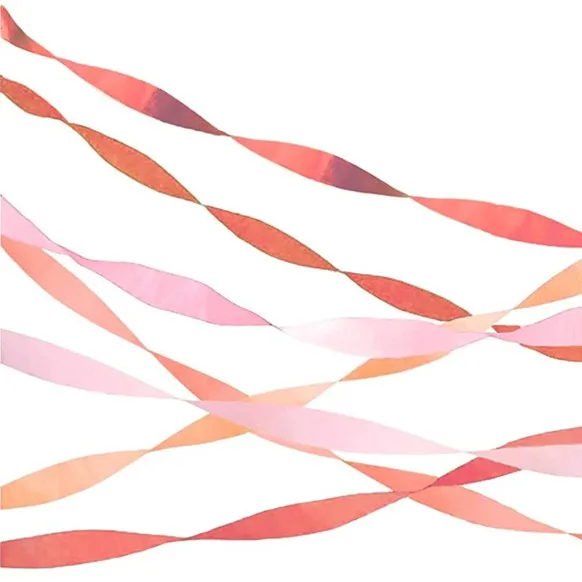  GiveU Rose Gold Crepe Paper Streamers Wedding Party Supplies paper streamer