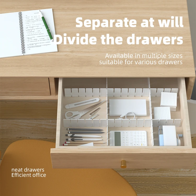 Factory Household DIY Plastic Adjustable DIY Grid Dividers White Storage Organizer Separator