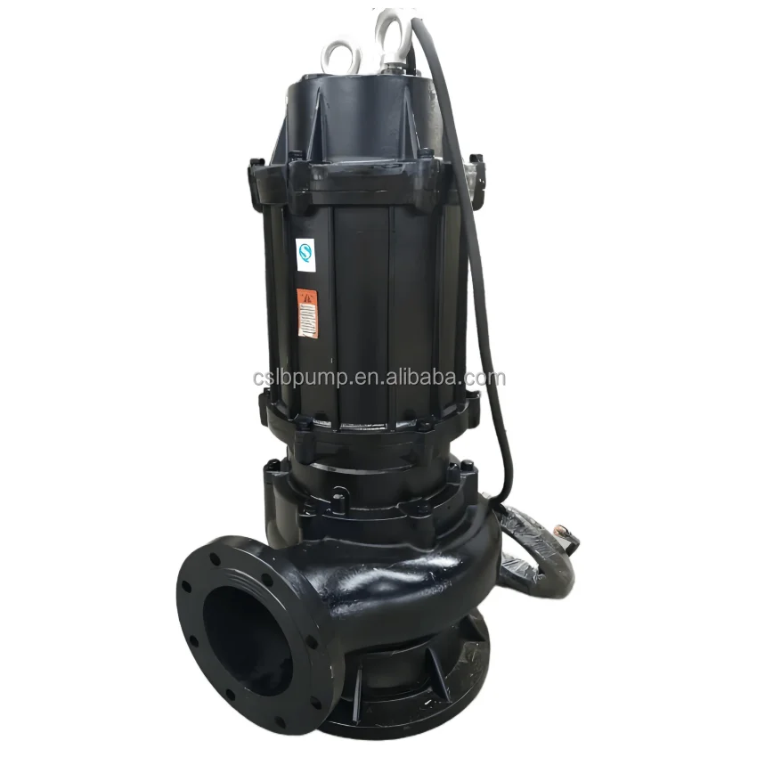 High Flow 380V Inline Sewage Pump 1.5KW-45KW Three-Phase Submersible Septic Tank Water Pump with 6inch Outlet 15HP Power Source