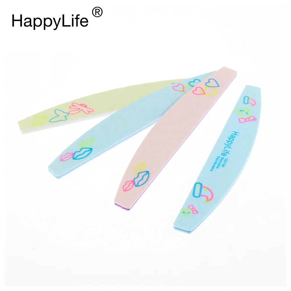 HappyLife Professional EVA Disposable Emery Board 180/100 PET Luminous Nail File