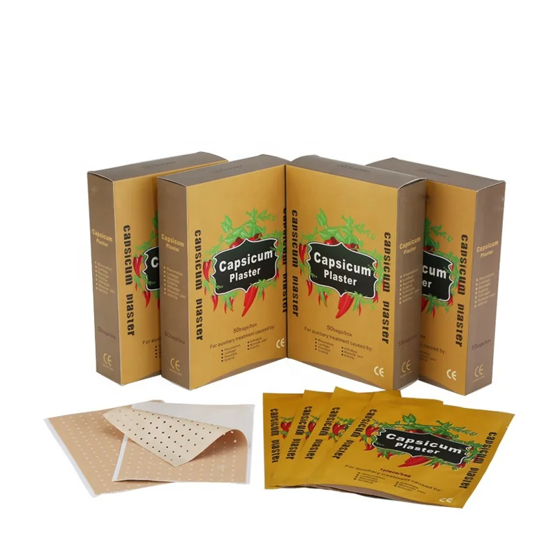 Manufacture of pain relief muscle Chili plaster/ Cotton Perforated Capsicum Plaster/ heat pain relief plaster