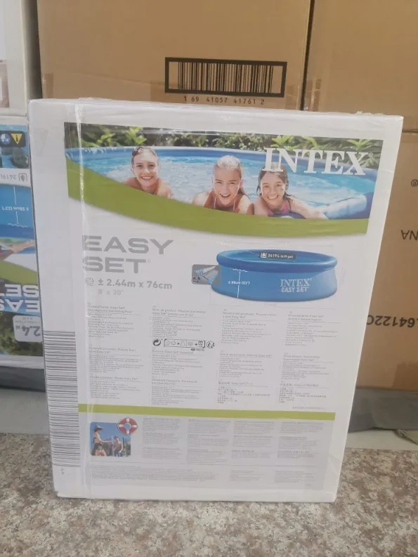 Original Intex 28101 6ft X 20in Easy Set Inflatable Swimming Paddling Pool Family Kids Fun