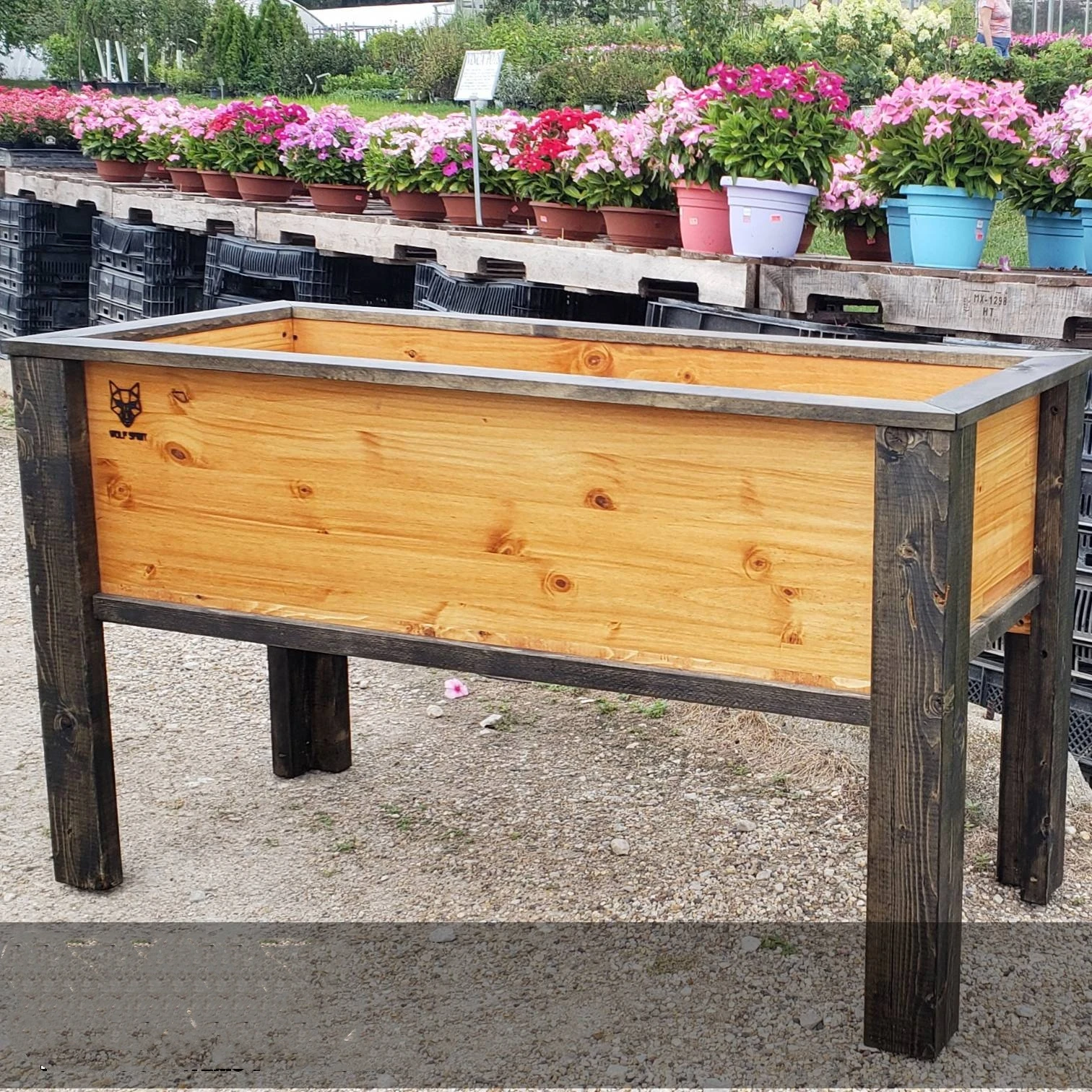 Wholesale Raised Garden Bed Wood Planter Box Long Wooden flower box Raised Garden Bed Planter Box Outdoor