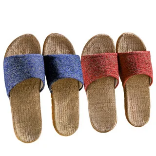 Wholesale Couple Large Size Indoor Slippers Wooden Floor Cotton Linen Slippers Home Non-slip Men And Women Linen Slippers