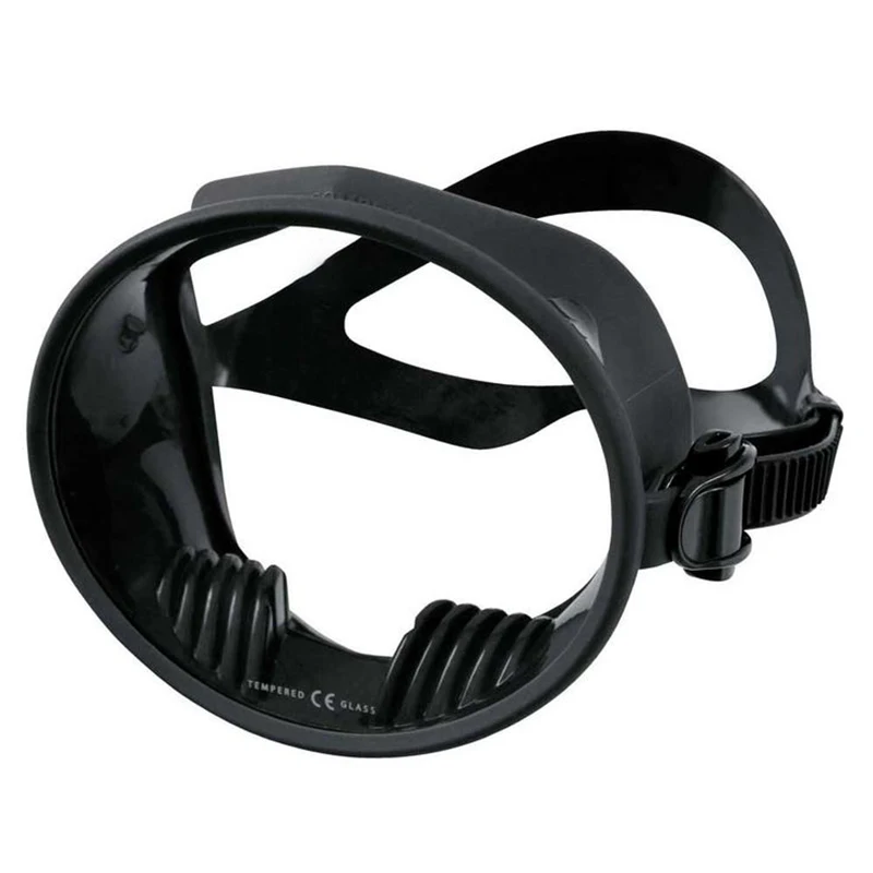 New design anti leak full face underwater 180 Panoramic wide view tempered glass frameless oval diving mask