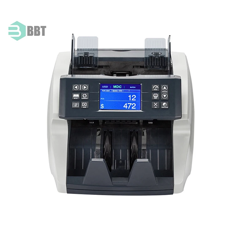 Mix Value Bill Counter And Sorter Multi Currencies Counting Sort Machine For Usd, Eur, Gbp, Cad,Thb...