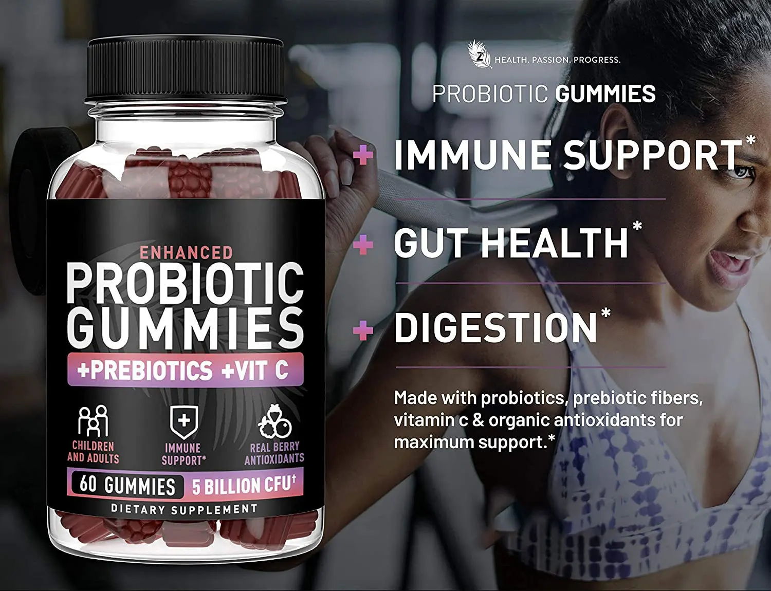 Adult Probiotic Soft Candy with Variety of Prebiotics Functional Beauty Gummy for Children