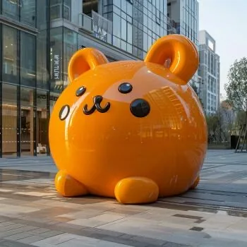 Hot selling resin animal sculptures custom cartoon cats 1:1 simulation animals