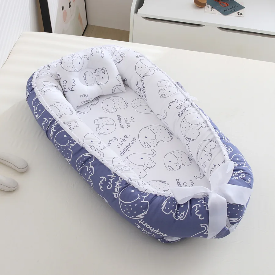 Ultra Soft Breathable Cotton Perfect Bassinet Cribs Portable Baby Lounger Baby Nest Sleeper Baby Nest