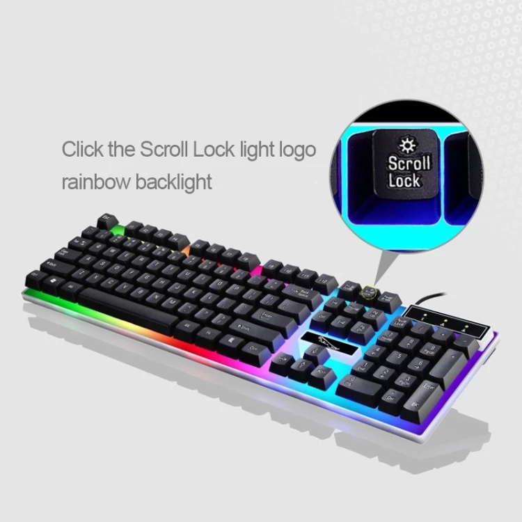 Оптовая продажа дешевая игровая клавиатура ZGB G21 с 104 клавишами USB Проводная Механическая Цветной подсветкой для ПК офиса ноутбука компьютера