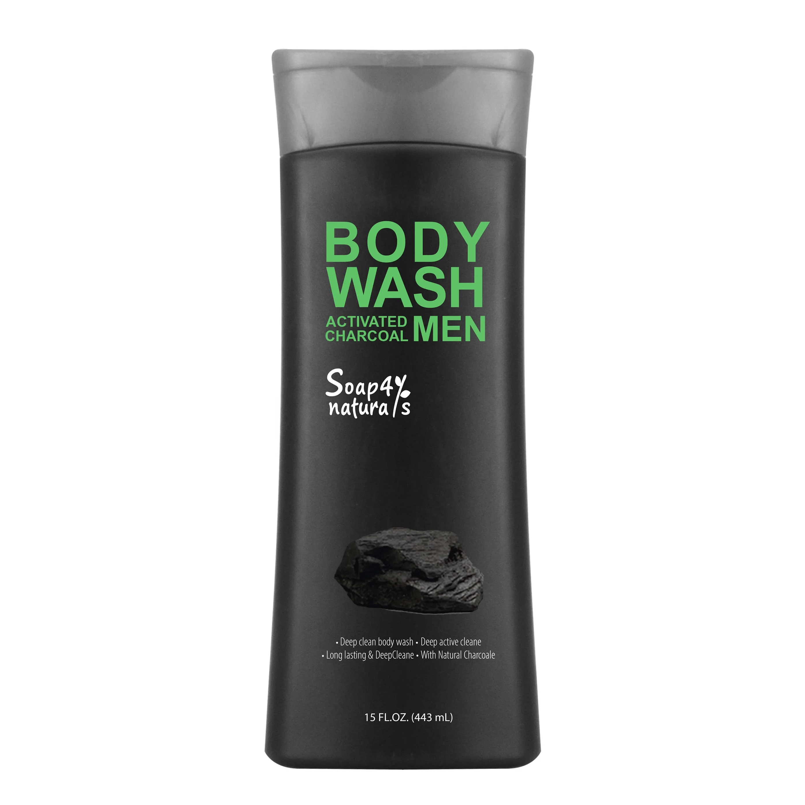 Частная марка глубокое очищение с бамбуковым древесным углем для мужчин гель для душа натурального активированного угля гель для душа