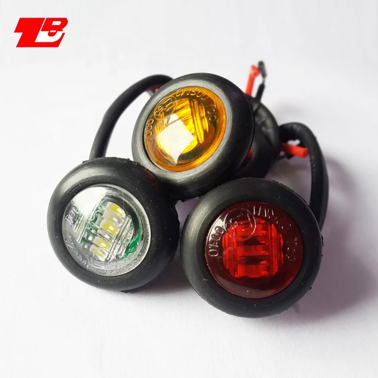 Универсальная Водонепроницаемая боковая габаритная лампа, 3/4 дюйма, круглые габаритные огни E-mark для грузовиков, прицепов, лодок, домов на колесах, кемперов