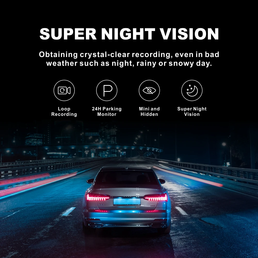 Jarvis New Arrival 3.18  Inch IPS Cam 3 channels 3 Lens Camera Car Dash WiFi DVR with GPS Black Box Driving Recorder Video