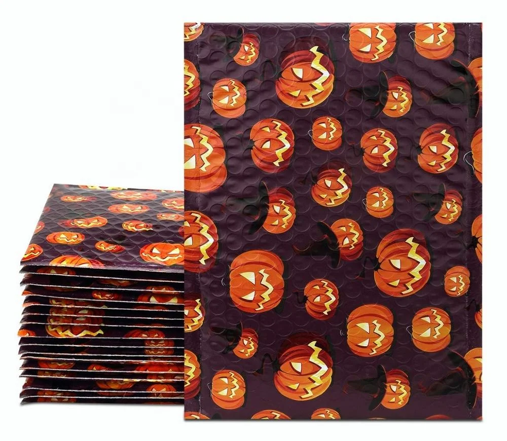 Eco 6x10 Bubble Padded Envelopes Halloween Designer Boutique Custom Bubble Bags CD/DVD Poly Bubble Padded Mailers