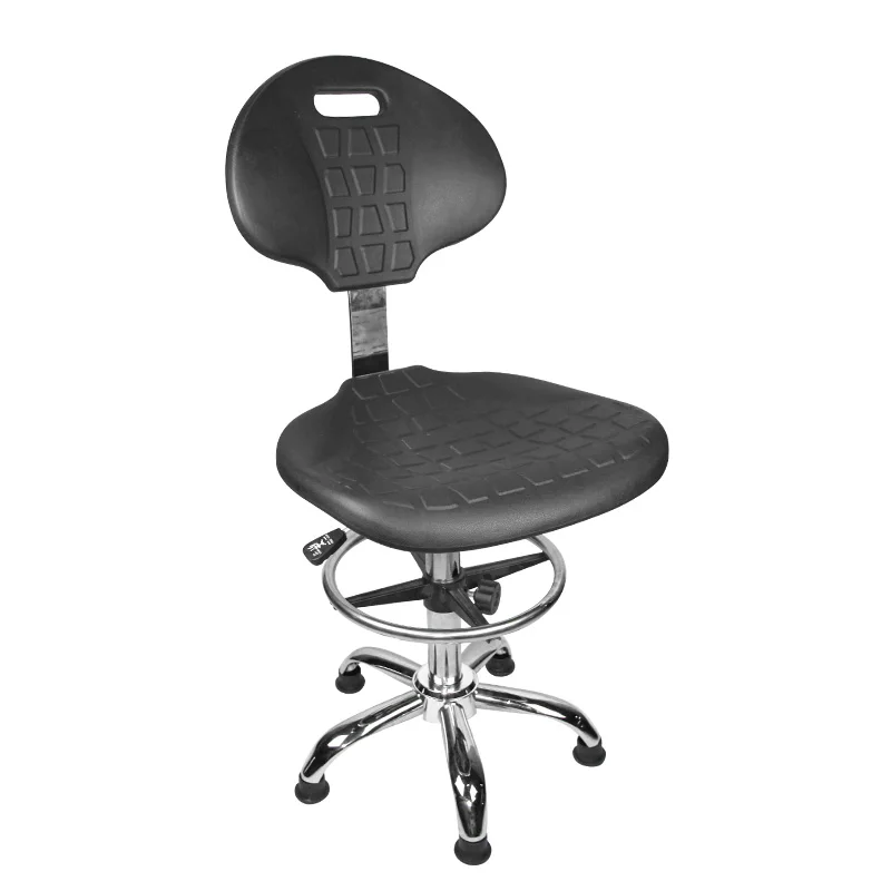 Industrial Cleanroom Esd Chair Pu Leather Adjustable Antistatic Footrest Lab Chair
