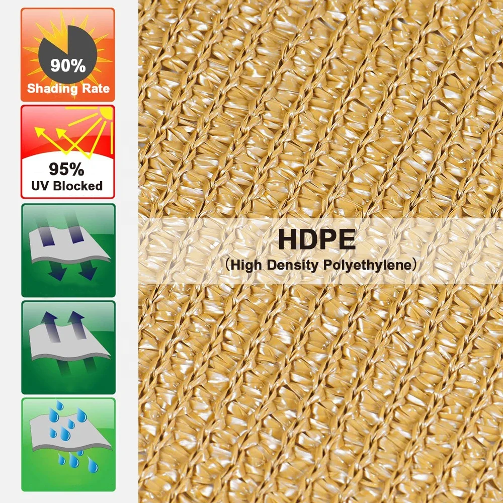 Солнцезащитный козырек, навес, прямоугольный песочный козырек, УФ-блок для внутреннего дворика, сада, улицы