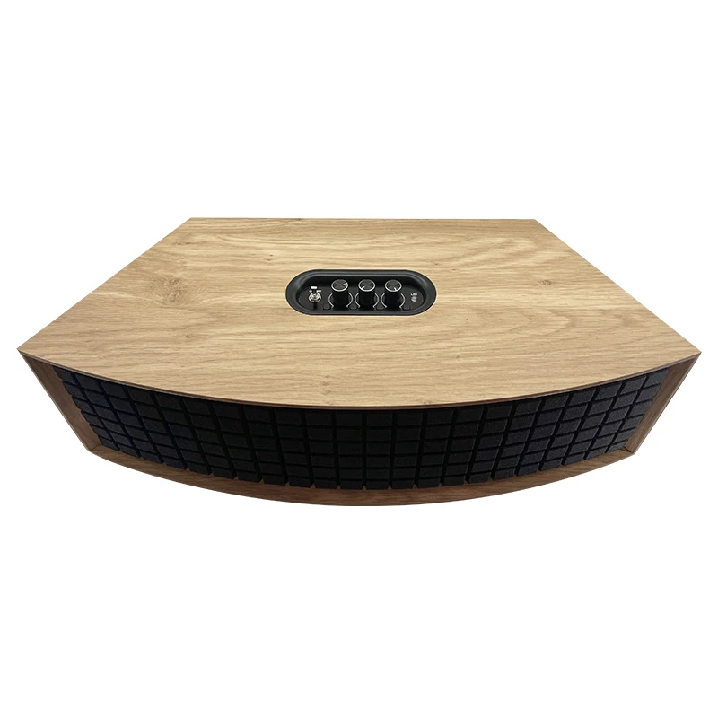 High quality 120W Active wooden wireless Bluetooth loudspeaker Retro Audio player Arc II BT/AUX Wholesale 2.1 Channel speaker