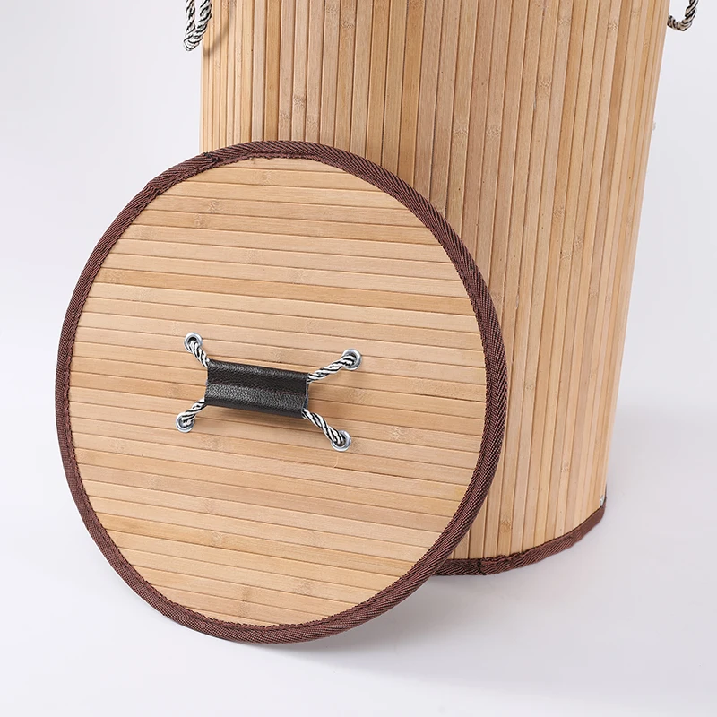 Handle Portable round   rattan Bamboo  basket bamboo  rattan rectangle wholesale
