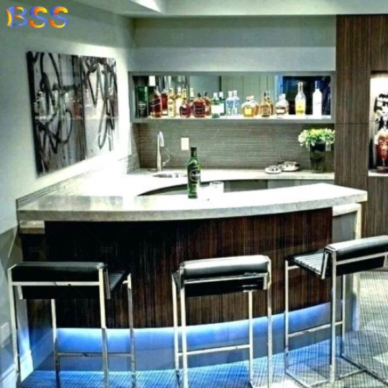 Half Round Home Bar For Sale Fantastic China Manufacturer Curved Shape Led Marble Translucent Stone Semi Circle Home Bar