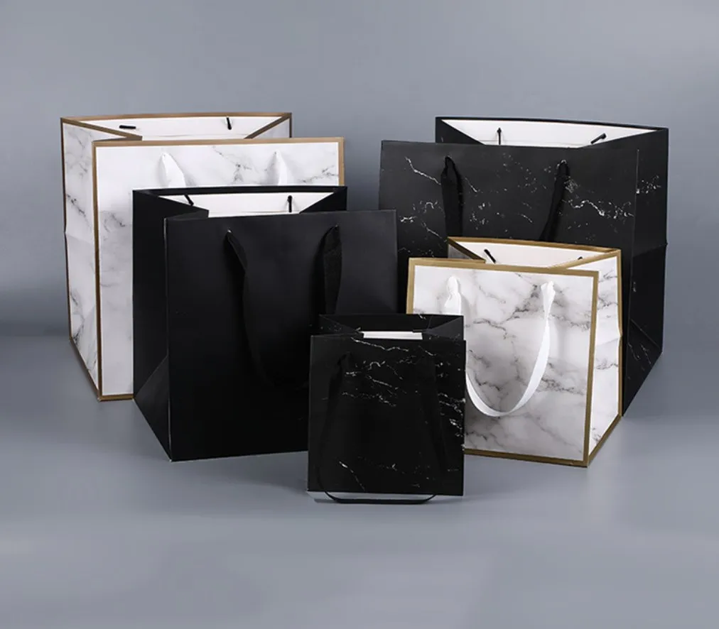 Китай, оптовая продажа, индивидуальная цветная печать, ручка, сумка, упаковочный бумажный пакет с вашим собственным логотипом