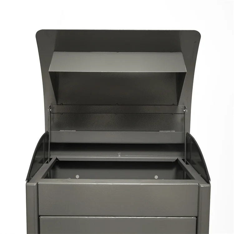 black outdoor  smart parcel delivery box Outdoor parcel mail box parcel drop box