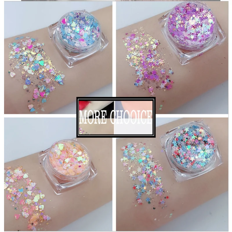 Cosmetic Colorful Glitter Gel Diamond Cream Single Eyeshadow for Face Body