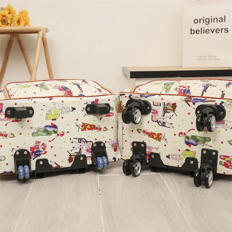 China Manufacturer Luggage Folding Bag Carry On Weekend Duffel  Wheel Market Tote Travel Trolley Bag