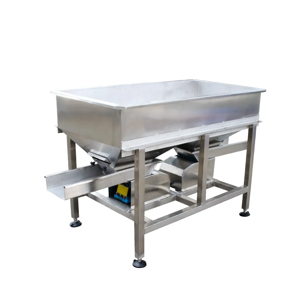 100L 150L hopper vibratory feeders conveyor for granule beans, wet powder and dried fruits in Foshan China