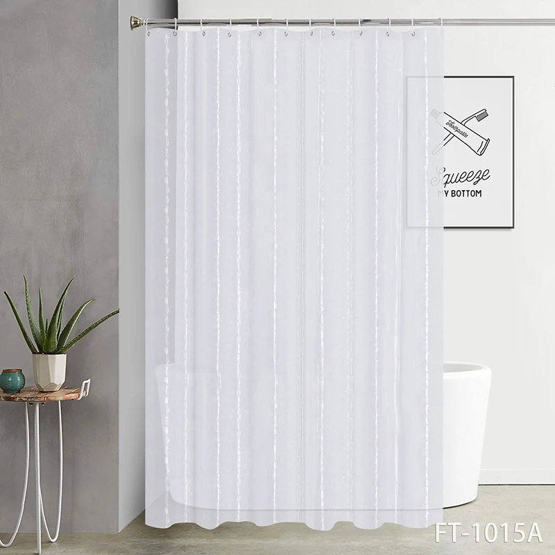 PEVA Waterproof solid color Bathroom shower Curtain/cheap shower curtain/ color changing shower curtain