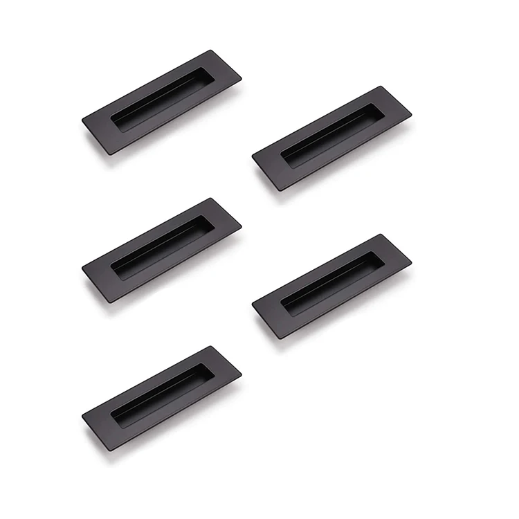 Customized Flush Door Pull Handle Factory Plastic Handle Groove Black ABS Recessed Plastic Pull