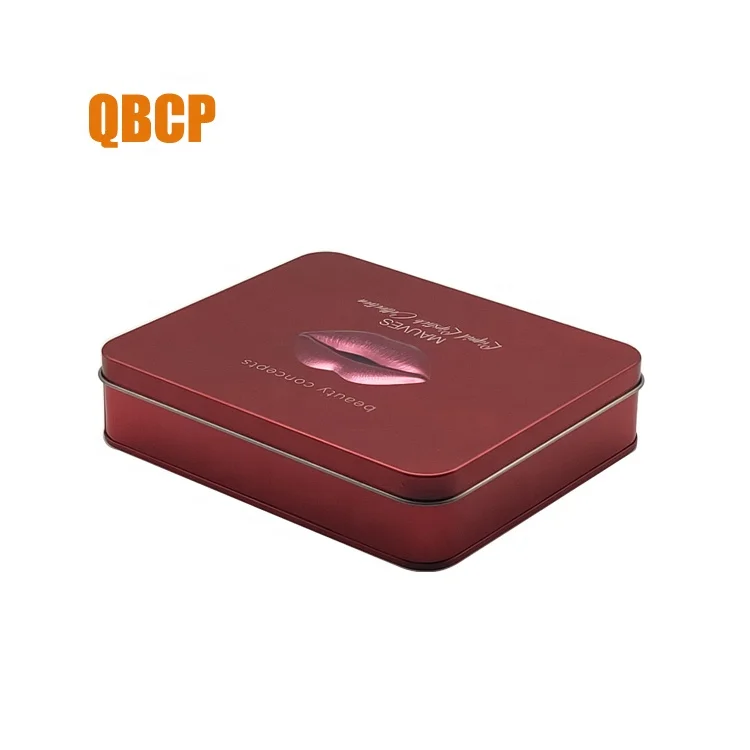 
Factory custom gold cosmetic tin containers tin case with wholesale price 