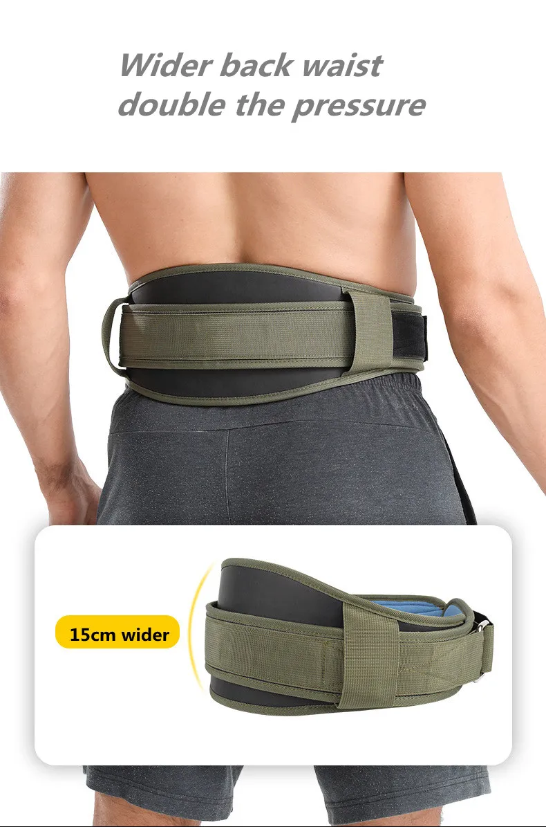 Adjustable Weightlifting Neoprene Leather Belt  Fitness Waist Trainer Belts Deadlifting Power Lifting Lever Belt