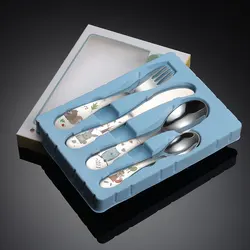 2022 China factory makes cheap portable stainless steel kids tableware