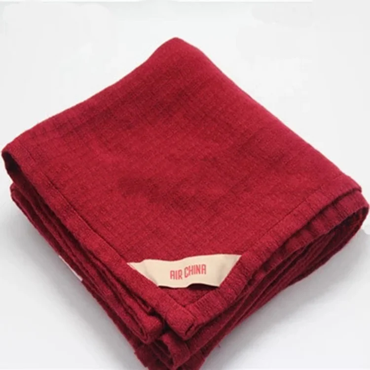 RPET Flame Retardant Adults woven Jacquard airline modacrylic blanket