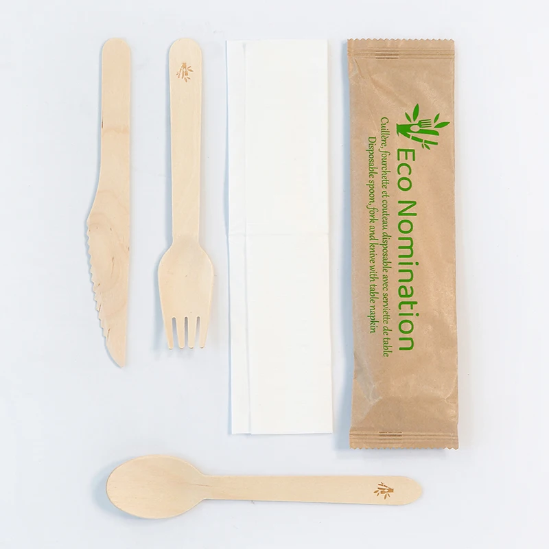 Disposable Natural Eco-friendly biodegradable disposable cutlery for Instead of Plastic Utensils
