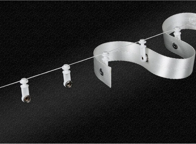 Лидер продаж, волнистые направляющие для штор, пуговицы, планер, 60 мм, бесшумный складной переносчик из пластика