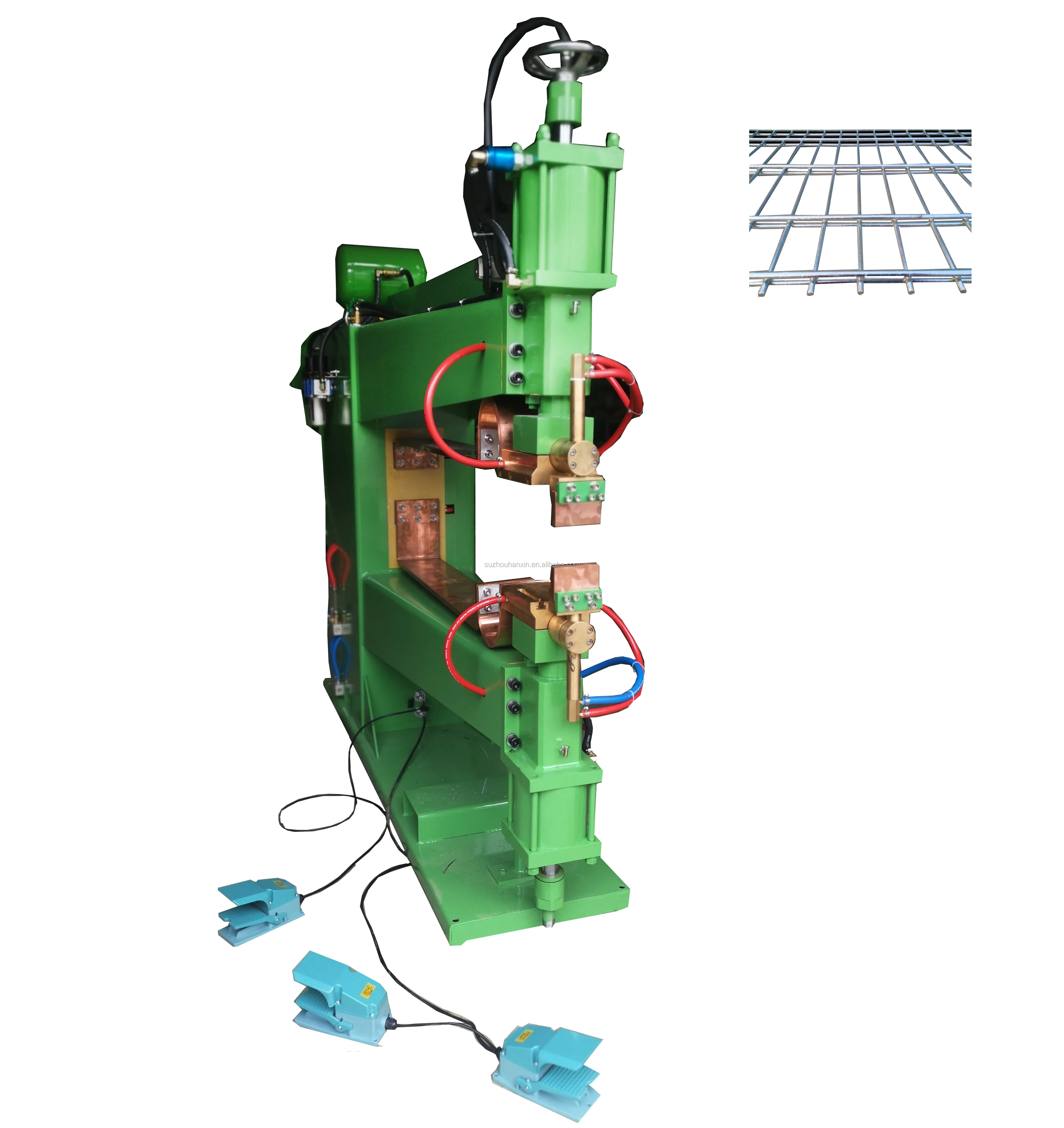 Pneumatic resistance row welder automatic wire mesh spot welding machine