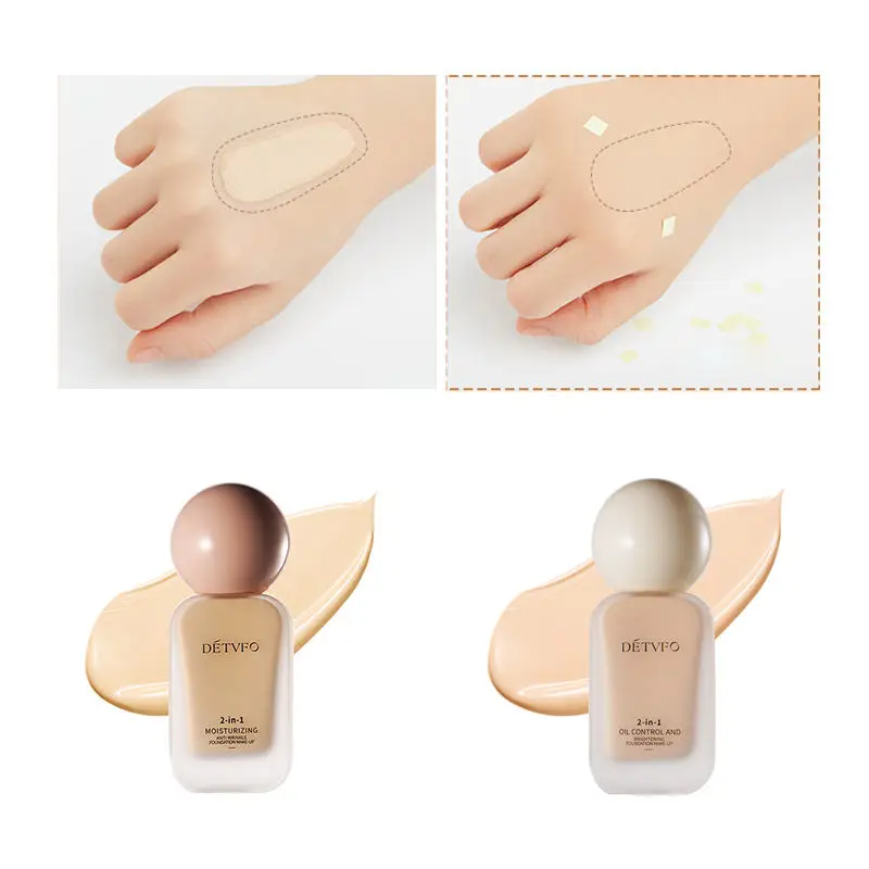 OEM ODM SPF 35 Long Lasting Concealer Makeup Foundation Waterproof Moisturizing Mineral Matte Full Coverage Liquid Foundation