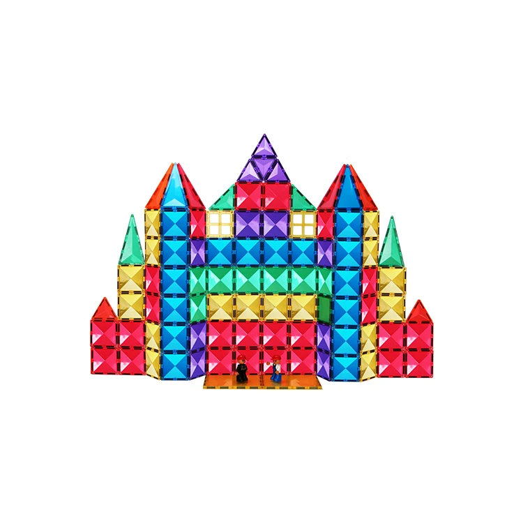Low MOQ competitive price magnetic plastic tiles big magnetic tiles 3d magnetic blocks for kids